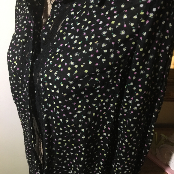 LC Lauren Conrad Black Button Down Top - Picture 2 of 6